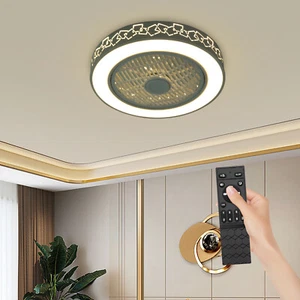 Bladeless Ceiling Fan Lights with Remote Control & Light Kit Indoor Lighting - Picture 1 of 11