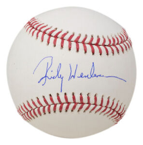 Rickey Henderson Signed Oakland A's MLB Baseball JSA ITP