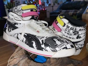 REEBOK Freestyle Ciao Vintage Retrò Anni 80 RARO Street Art Graffiti Punk Rock UK5 - Foto 1 di 17