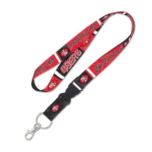 SAN FRANCISCO 49ERS RETRO LOGO LANYARD DETACHABLE BUCKLE NEW WINCRAFT 👀 - Picture 1 of 1