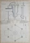 1847 Engineering Print Fourneyrons Turbine At St Blazien