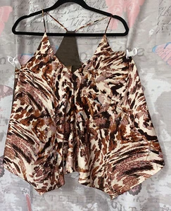 EYESHADOW Women's Brown Boho Pullover Tank Top Sleeveless Large - Picture 1 of 6