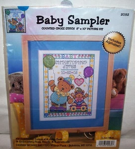 Design Works Counted Cross Stitch Kit #2032  BABY SAMPLER Complete - Picture 1 of 2