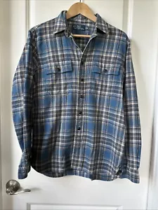 Polo Ralph Lauren Shirt Mens Medium Blue Plaid Button Up Classic Casual Outdoor - Picture 1 of 4