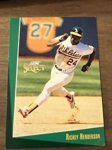 1993 Rickey Henderson Score Select #106   Oakland Athletics   HOF          C117