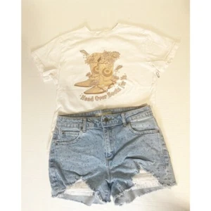 Girl’s Cowgirl Top and Rhinestone Denim Shorts - Picture 1 of 2