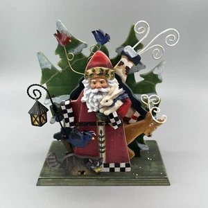 Musical Box Wish You a Merry Christmas - Santa Animated Wind Up Bird To Play - Picture 1 of 11