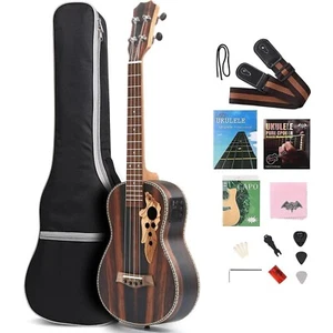 Batking 26'' LefthandBlackwood Tenor Acoustic Electric Ukulele With Truss Rod/EQ - Picture 1 of 8