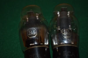 2A5 RCA Audio Receiver Vacuum Tubes Match Tested Pair - Picture 1 of 5