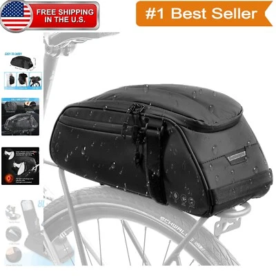 Bolsa de almacenamiento blanda para maletero de bicicleta de 15" para todo tipo de clima - 8L de capacidad y características de seguridad Foto 1 de 4