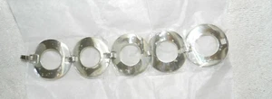 New in Box .925 Sterling Silver Circles Womens Hoop Bracelet Lightweight 7" - Picture 1 of 7