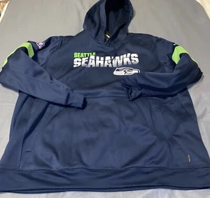 New Nike SEATTLE SEAHAWKS “Color Dry” On Field Hooded Sweatshirt L (WILSON) - Picture 1 of 8