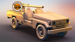 Pickup Toyota Land Cruiser cannon 1:87 - Zdjęcie 1 z 6