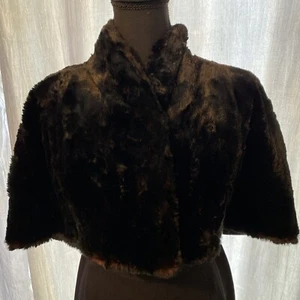 Vintage Wool fur Cape Lined S - Bild 1 von 8