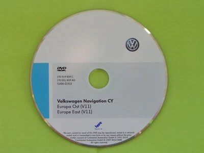 DVD NAVIGATION CY EUROPA OST 2014 V11 VW RNS 510 810 PASSAT T5 TOURAN GOLF CADDY - Bild 1 von 2