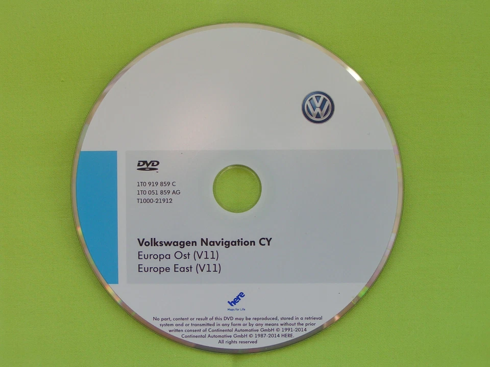 DVD NAVIGATION CY EUROPA OST 2014 V11 VW RNS 510 810 PASSAT T5 TOURAN GOLF CADDY - Bild 1 von 2