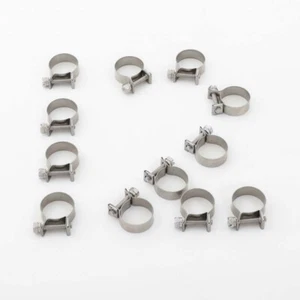 12pcs 19-21mm 3/4" - 13/16" 304 Stainless Steel Mini Hose Clamps Clips - Picture 1 of 5