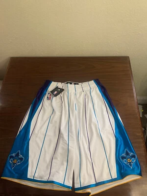 2011-2012 New Orleans Hornets Basketball Issued Game Shorts White adidas Large+2 - Image 1 of 4