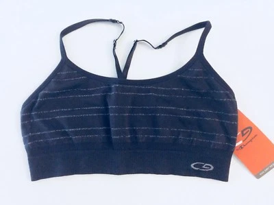 NUEVO CON ETIQUETAS - Sujetador deportivo C9 by Champion - Gris con rayas plateadas brillantes - Talla XS Foto 1 de 4