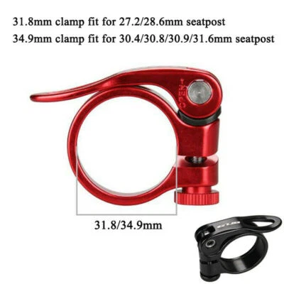 Abrazadera de tija de sillín para bicicleta 31,8/34,9 mm MTB bicicleta de carretera apta para tija de sillín de 27,2/30,8/31,6 mm Foto 1 de 4