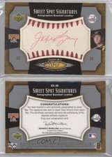 2005 Upper Deck Sweet Spot Signatures Red Stitched Ink /35 Jason Bay #SS-JB Auto