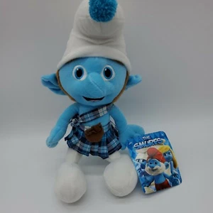 Gutsy Smurf 16" Plush Stuffed Toy Doll 2013 Kellytoy Scottish Kilt The Smurfs  - Picture 1 of 5