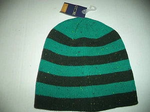Boys Cherokee Elegant Vine Striped Green Stocking Hat Size 4 -16 - Picture 1 of 2