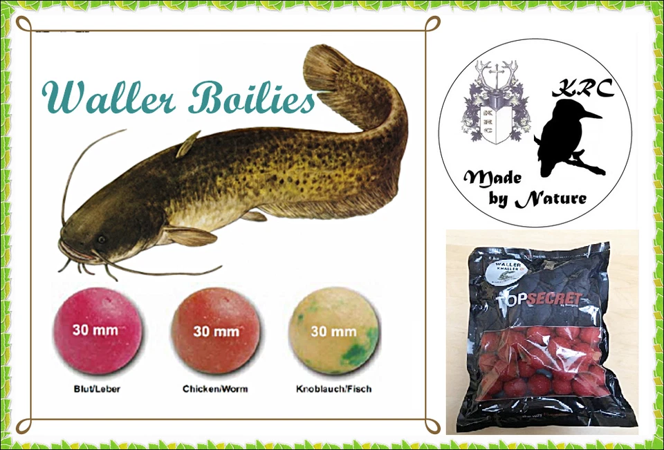 Top Secret Wels Boilies, Waller Knaller Blut/Leber 30mm 1kg - Bild 1 von 1
