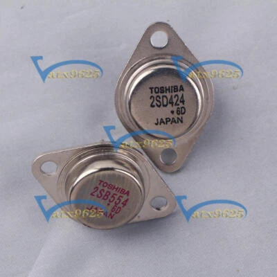 1PAIRS 2SB554/2SD424 B554/D424 TOSHIBA Encapsulation:TO-3 Power Transistor NEW - Image 1 of 2