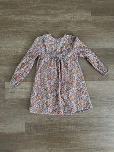 Mini Boden 9-10Y Girl Floral Flower Long Sleeve Dress Bright Floral Flowers Cute - Picture 1 of 3