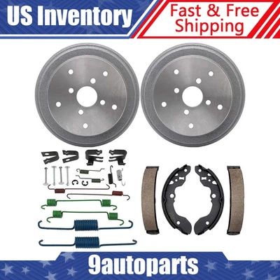 Rear Brake Drums Brake Shoes Hardware Spring Kit for 1991-1995 Geo Tracker 2door - Image 1 of 4