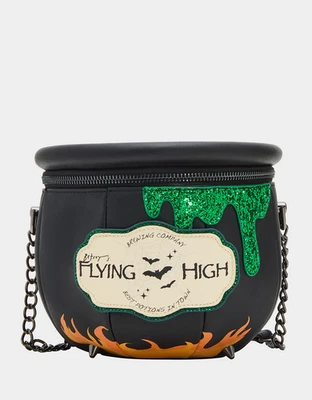 Betsey Johnson Kitsch Feelin Popular Black Witches Caludron NWT - Image 1 of 4