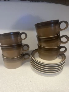 6 platillos taza café MIkasa Potter Art Buckskin diseño Ben Seibel Japón - Imagen 1 de 3