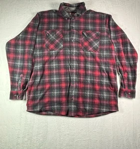 Wrangler Hemdjacke Shacket Fleece gefüttert 2XT schwarz und rot kariert rot lang - Bild 1 von 6