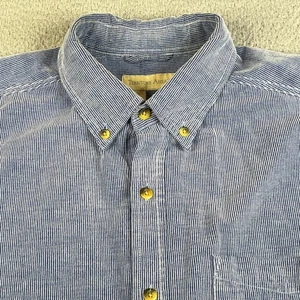 The Territory Ahead Cordhemd Herren XL blau Button Down Tasche Baumwolle - Bild 1 von 18