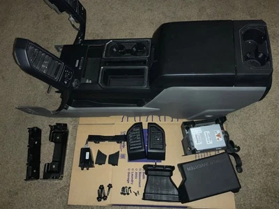 2016-2020 FORD  F150 F250 COLUMN SHIFT CONSOLE KIT EARTH GRAY W/FLAT BLACK TRIM - Image 1 of 4