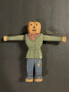 Folk Art Philippines Scarecrow Pumpkin Head Figurine - Vintage Item - Handmade? - Picture 1 of 4