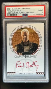 2024 Rittenhouse Game of Thrones Legends the Realm Paul Bentley Sigil Auto PSA 9 - Picture 1 of 2