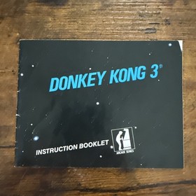 Donkey Kong 3 NES Instruction Booklet Manual Only 1986 First Print No TM