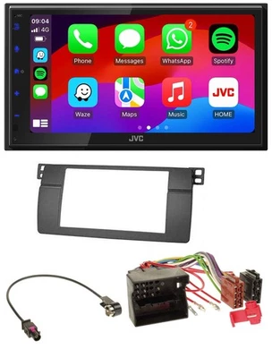 JVC Bluetooth USB MP3 2DIN DAB Autoradio für BMW 3er E46 Profiversion großem Nav - Bild 1 von 4