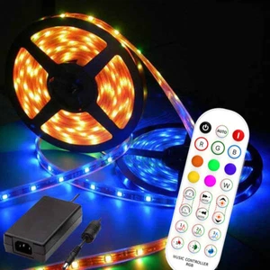 7M 8M 14M 16M 18M 20M RGB 5050 LED tira de luz flexible RF porche remoto 12V PSU - Imagen 1 de 12