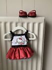 Build A Bear - Hello Kitty - Sanrio- White & Red  Layered Dress Sparkly Shoes