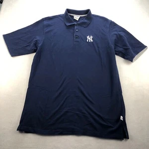 New York Yankees Poloshirt Herren Large Blau Kurzarm Majestic Cotton - Bild 1 von 10