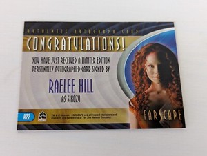 Farscape Season 4 Autograph Card A22 Raelee Hill Sikozv