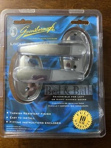 RARE! Gainsborough Door Locking Chrome Leverset Bed/Bath Locking 82604 FREE SHIP - Picture 1 of 4