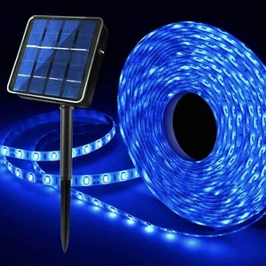 Super Bright 5050 Garden 8Mode 300LED Lights Strip Outdoor Umbrella Yard Caravan - Picture 1 of 24