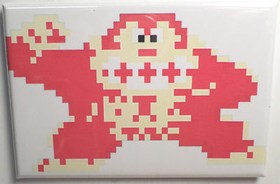 Donkey Kong Vintage 8 Bit 2"x3" Fridge Locker MAGNET FREE SHIPPING Sega SNES NES