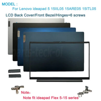 Cubierta trasera LCD/bisel frontal/bisagras para Lenovo ideapad 5 15IIL05 15ARE05 15ITL05 Foto 1 de 4