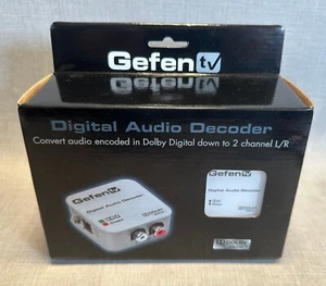 NEW! Gefen TV Digital Audio Decoder Dolby Digital to Analog Converter + CABLES - Picture 1 of 9