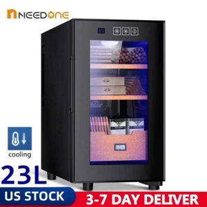 NEEDONE 23L Electronic Cigar Cooler Humidor Storage w/ Free Cedar Wood Shelf NEW - Picture 1 of 15